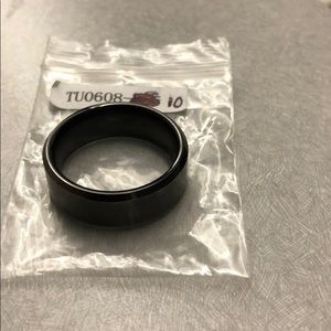 Men's tungsten wedding band .